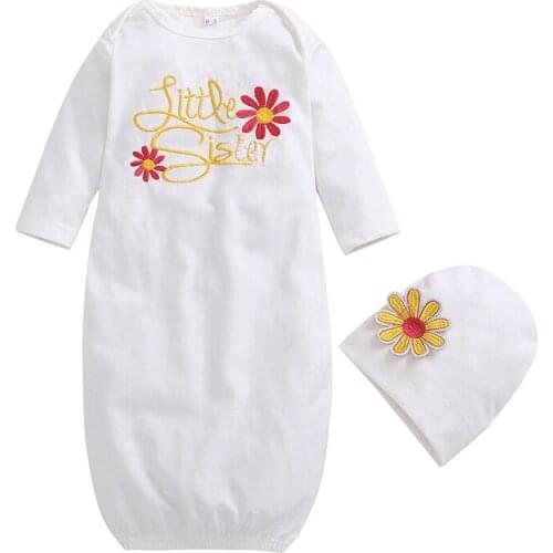2Pcs Set White Toddler Cotton Baby Quilt Letter Printing Newborn Sleeping Bags + Hats Infant Four Seasons 0-6M Swaddle