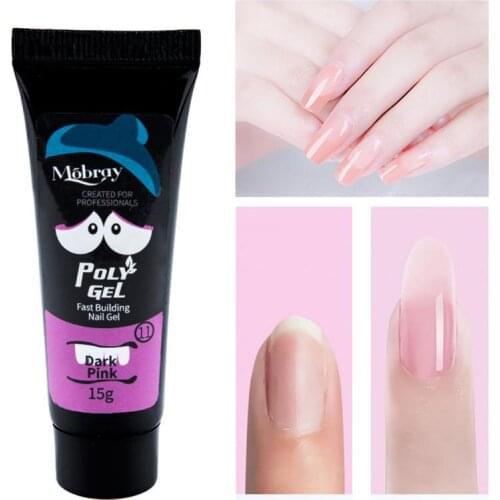 HOT Mobray 15ml Nail Extension Gel Glue Nail Art Tools nails accessories Fiberglass Clear Gel Nail Care Fiber Silk crystal quick