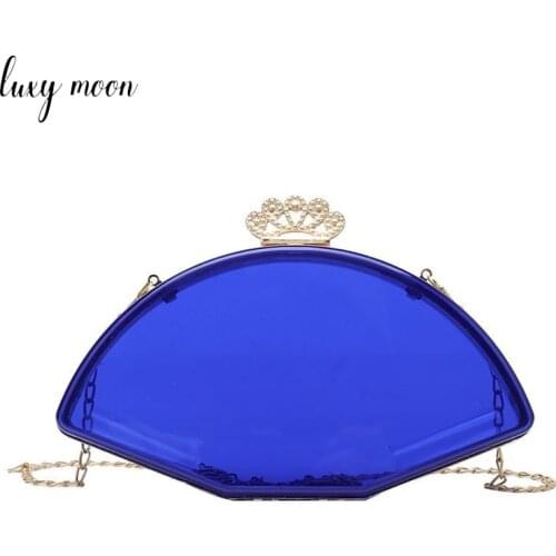 Luxy moon Fashion Women Clear Acrylic Bridal Purses Shoulder Crossbody Chain Money Summer Evening Bag 2021 Handbag