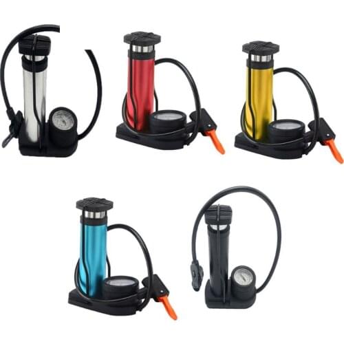 Mini Bicycle Tyre Inflator Foot Activated Floor Bike Pump with Pressure Gauge K1KD