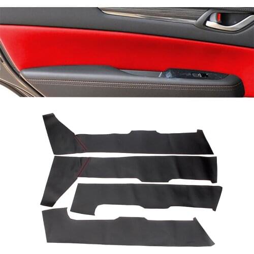 Soft Leather Door Panel Cover For Mazda CX-5 2016 2017 2018 Car-styling Door Armrest Panel Cover Protective Sticker Trim