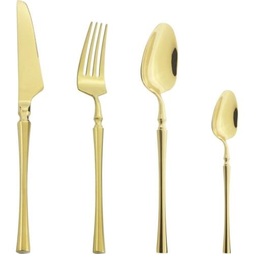 4Pcs Knife Fork Coffee Spoon Dinnerware Set 18/10 Stainless Steel Cutlery Set Mirror Polish Tableware Party Kitchen Silverware