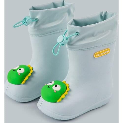 2021 New Children Shoes Toddler Infant Kids Baby Boys Girls Pvc Rain Boots Waterproof Non-slip Shoes Kids Shoes Bota Infantil