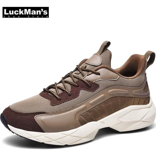 2020 New Sneakers Man Increase Dady Shoe Spring Summer Autumn Breahable Ligth Mens Casual Shoes Plus Size 46 Dropshipping