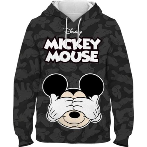 New Funny Mickey Mouse Hoodies Men Women Children Anime Sweatshirts Cool 3D Print Pullover Boy Girl Kids Fashion Casual Clothing