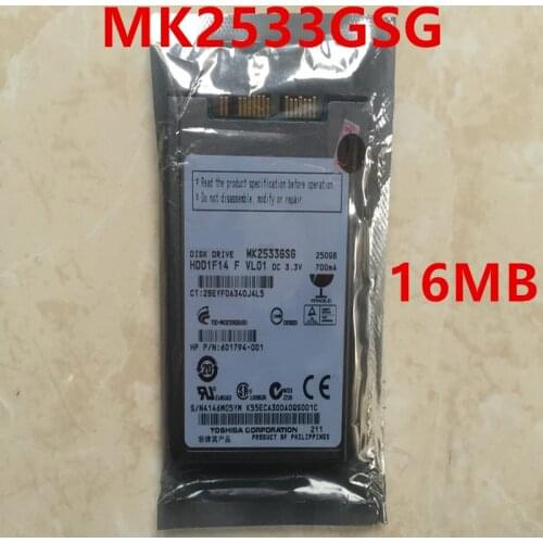 New HDD For Toshiba 250G 1.8" SATA 3 Gb/s 16MB 5400RPM For Internal Hard Disk For Notebook HDD For MK2533GSG
