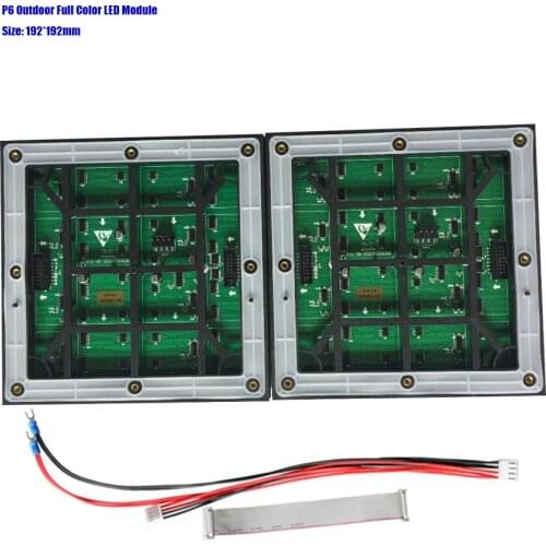 P6 outdoor waterproof SMD3535 RGB 3 in1 full color video LED display screen module 32 x 32 pixels led display board