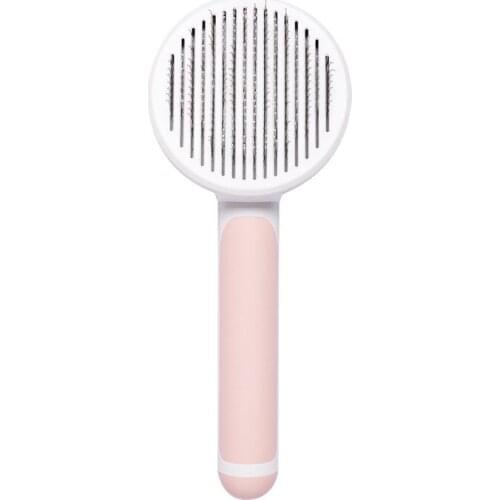Pet supplies round head pet comb cat comb stainless steel needle dog hair removal brush self-cleaning comb
