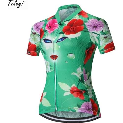 Teleyi Cycling Jersey 2016 Beautiful Women Cycling Clothing Summer Short Sleeve mtb Bike Jersey Bicycle Clothing Ropa Ciclismo
