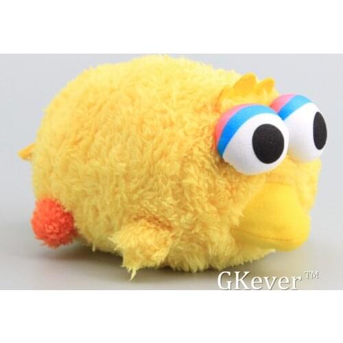 Sesame Street Lying Big Bird Plush Toy Yellow Color Stuffed Animals 7" 18 cm