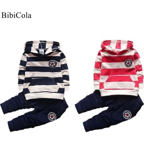 Spring And Autumn Baby Boys Clothing Suit Trendy Cartoon Pattern Fashion Tops + Trousers 2-Piece Set