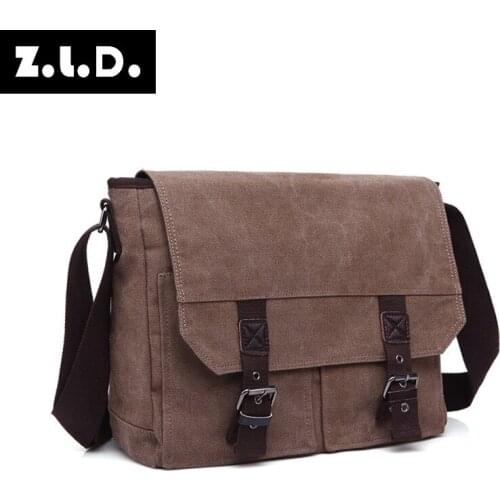 Z.L.D. 2020 new brand shoulder bag women soft canvas bag casual messenger bag business briefcase large capacity computer bag