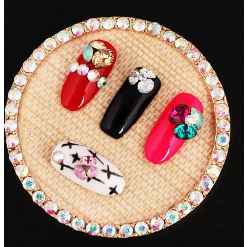 1Box Rhinestones 3D Nail Decoration Diamond Colorful Glitters With Hard Case DIY Nail Art Decorations