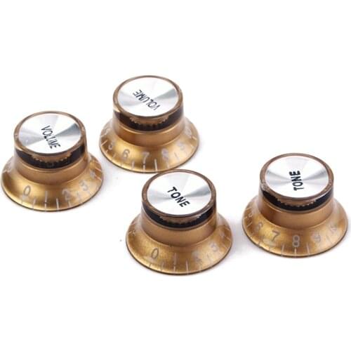4 Pcs Speed Control Knobs 2 Tone 2 Volume for Gibson LP SG Guitar Golden Knobs Guitar Accessories