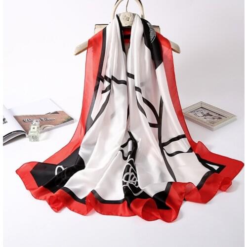 90x180cm 2021 New Fashion Print Shawl Women beach Silk Scarf Female Elegant Lady foulard bandanna wrap muffler pareo sunscreen