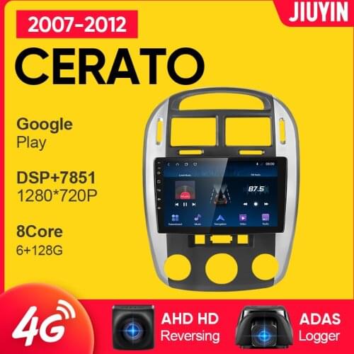 JIUYIN android car radio For Kia Cerato 1 LD 2007 - 2012 multimedia video player car navigation GPS No 2din 2 din dvd