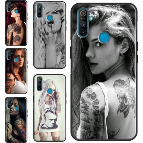 Sexy Tattoo Girl Case For OPPO Realme GT Neo Q3 6 7 8 Pro C3 C11 C15 C21 OnePlus 9 Pro 8 Pro 9R 7T 8T Cover
