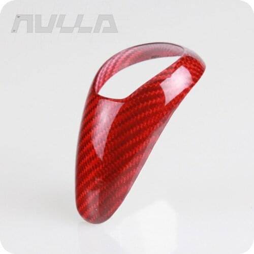 Red Glass Fiber Gear Shift Knob Panel Cover Trim for BMW M2 M3 M4 M5 X5M X6M Carbon Style Accessories
