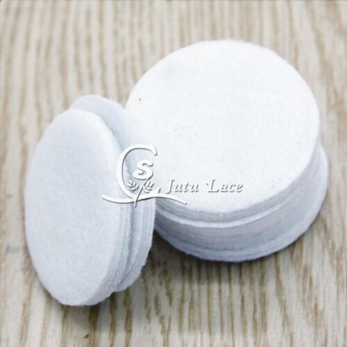 Cheap hair headbands accessories chiffon flower bottom pads- 1.5inch cotton blends circle felt 2000pcs/ 2color /lot