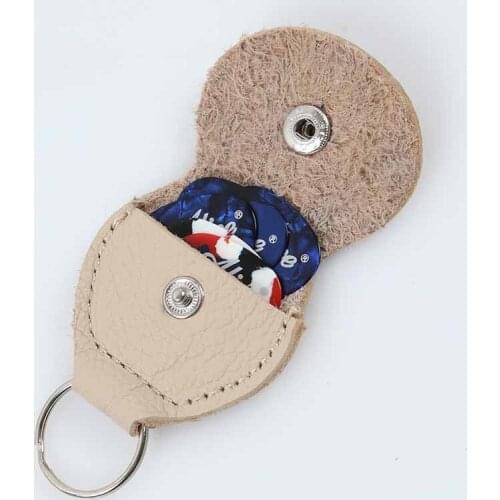 Bakelite guitar leather pick bag can be hung key ring ukulele pick box pick clip cover shrapnel accessories