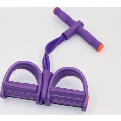 Fitness Gum 4 Tube Resistance Bands Exercise Sit-Up Training Pull Rope Waist and Abdominal Expander Bands Yoga Fitness Equipment