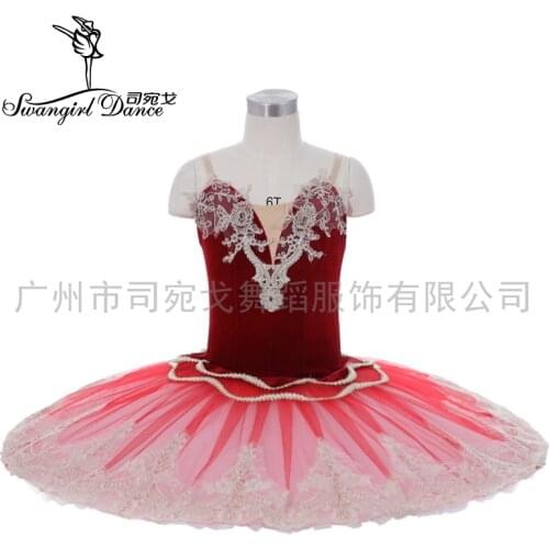 Red Professional Ballet Tutu Girls classical Ballet Tutu Stage Costume Adult Performance dress JY031