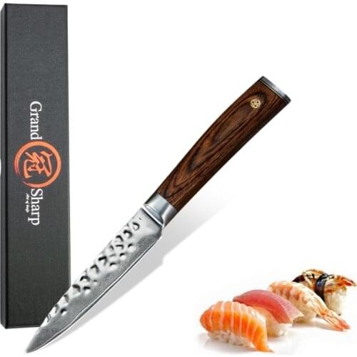 Damascus Kitchen Knife Japanese Damascus Steel Paring Knife vg10 Kitchen Knives Vegetables Fruits Kitchen Tools Stainless Steel