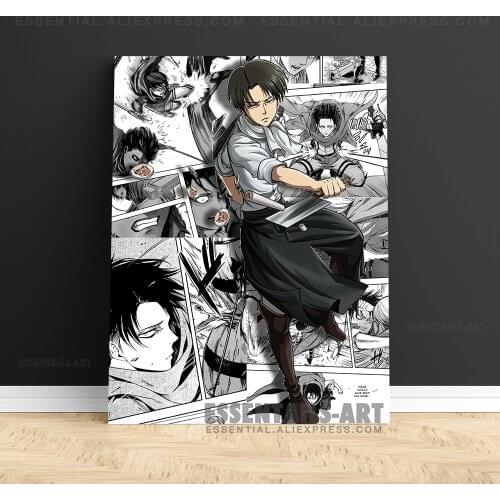 Levi Ackerman Attack on Titan Decoration Prints Canvas Wall Art Painting Poster Home Decor Bedroom Study Living Room Pictures