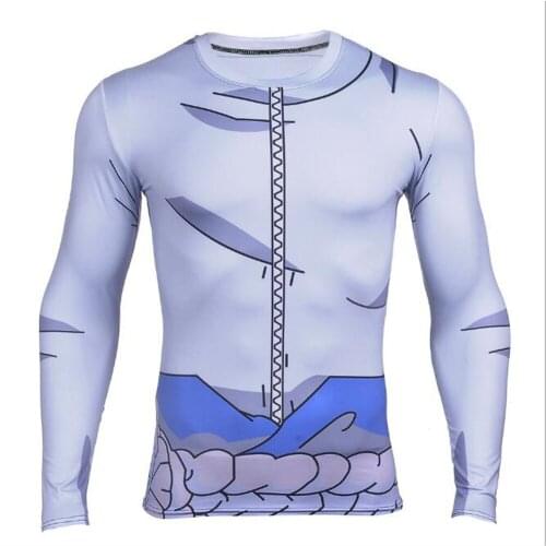 2021 New Fitness Compression Harajuku Cosplay Anime characterT-Shirt Men Bodybuilding Long Sleeve 3D Shirts T-Shirt