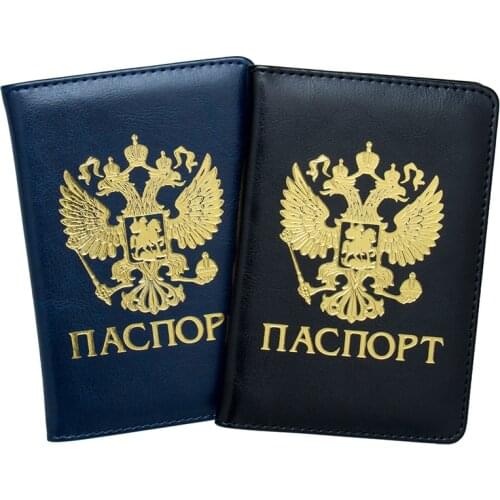 Taoxian Russian Double Eagle Pu Leather National Passport Cover Credit Card Holder Pu Leather Passport Holder With Traveling