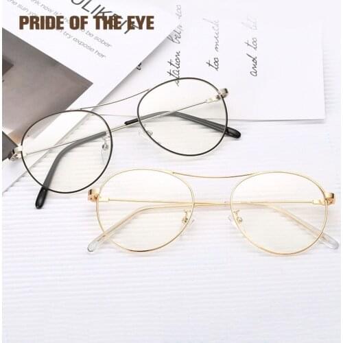 Anti Blue Ray Glasses for Men Women Blue Ray Radiation Blue Light Blocking Spectacles Computer Metal Frame Fashion Rrtro Glasses