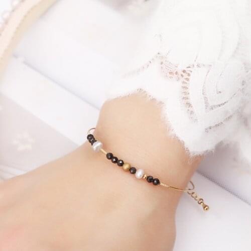 Factory Wholesale New Natural Stone Pearl Bead Designers Bracelet Women DIY multi-element stainless steel bracelet for women