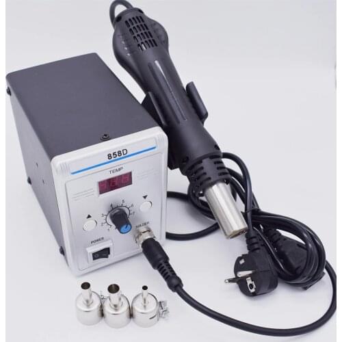 700W 858D ESD Soldering station SMD Hot Air Rework Solder Station Heat Gun Digital Display