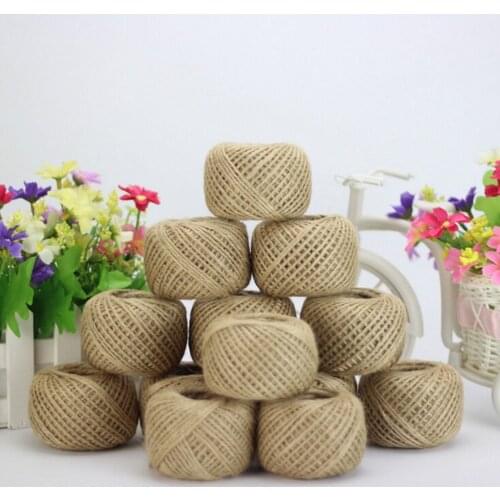 30M Natural Burlap Hessian Jute Twine Cord Hemp Rope String Gift Packing Strings Christmas Event & Party Supplies