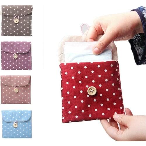 Sanitary Napkin Bag Convenient Best Gift Girl Cotton Diaper Package Packing Organizers Travel Accessories A 19 Mini Portable
