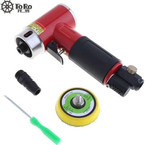 TORO-943A 2 Inch Straight Heart High-speed Mini Pneumatic Sanding Machine Push Switch and Sanding Pad for Polishing Grinding