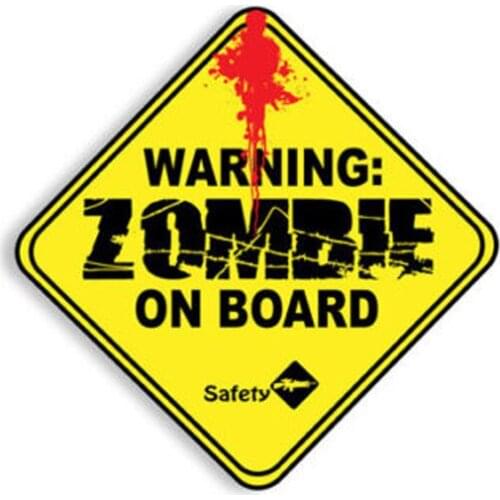Hot Sell Personality Zombie on Board BLOOD Car Sticke Accessories Vinyl PVC 11cm*11cm Motorcycle Waterproof Car Window Decal
