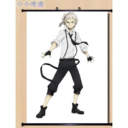 Japanese Anime Bungo Stray Dogs Nakajima Atsushi & Osamu Dazai & Doppo Kunikida Home Decor Wall Scroll Poster Decorative Picture