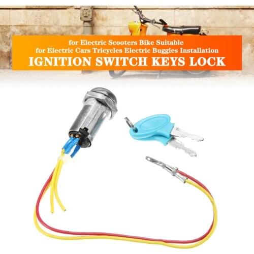 Ignition Switch Keys Lock for Electric Scooters Bike Suitable for Electric Cars Tricycles Electric Buggies Installation