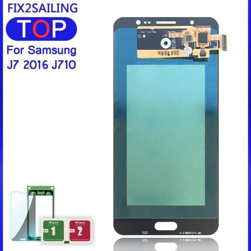 LCD Display J710 100% Tested Working Touch Screen Super AMOLED For Samsung Galaxy J7 2016 J710 J710FN J710F J710M J710Y