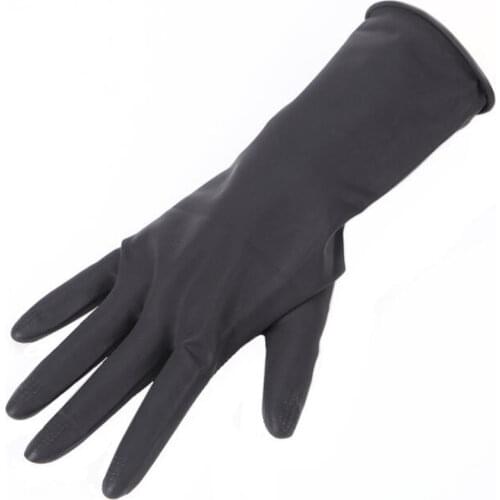 1Pair Thicker Rubber Gloves Hairdressing Gloves Salon Barber Reusable Hair Dyeing Coloring Gloves Black Glove Hair Styling Tools