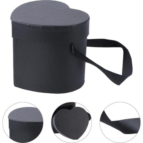 1PC Valentines Day Flower Bucket Heart Shape Flower Wrapping Gift Box square flower box, round plain gift box, small bucket