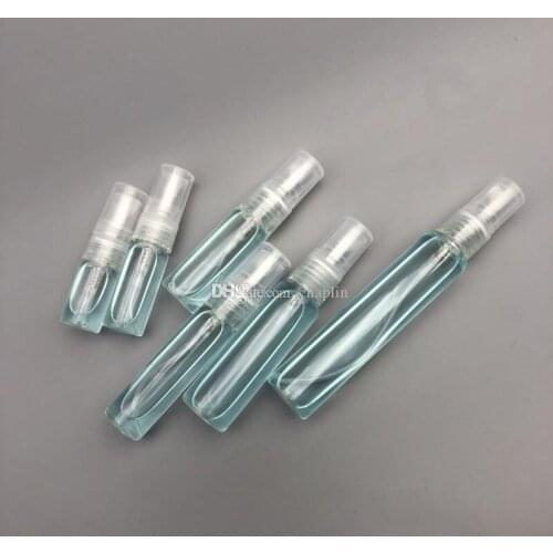 10ML Clear Fine mist Atomizer Mini Refillable Clear Glass Perfume Sample Empty Bottle 1/3Oz Cosmetic Pump Atomizer Vial Tube