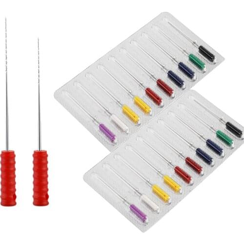 10pcs/Pack Dental Root Canal Cleaning Smooth Needle Dental Square Broaches Barbed For Root Cleaning