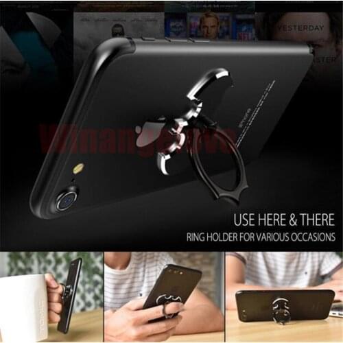 100pcs BLACK Finger Grip Ring Holder 360 degree Rotating Stand For Mobile Phone Tablet with opp bag