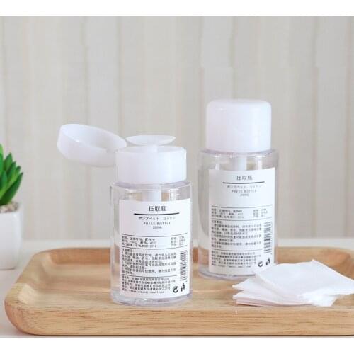 12pcs 100ml Portable Press Empty Refillable Bottle Emulsion Liquid Alcohol Pump Gel Nail Polish Cleaner Cleansing Oil Dispenser