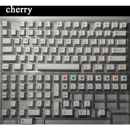 128 Keys/set Childlike Keycaps PBT Dye Subbed Keycap For MX Switch Mechanical Keyboard Cherry Profile Key Caps