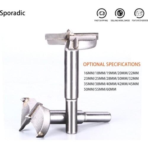 16MM-60MM Woodworking carpenter Tools Hole Opener Hinge Pilot Holes Hinge Boring Tipped Drilling Carbide Bits Power Tool Fitting