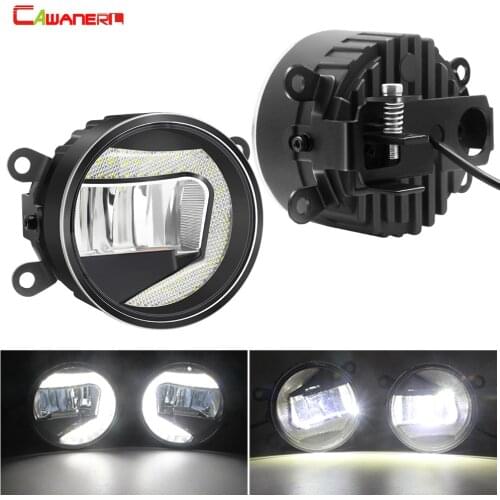 2in1 Fog Light Assembly Car LED Fog Driving Light DRL 12V For Renault Duster Clio Megane Trafic Scenic Twingo Kadjar Kwid Lodgy