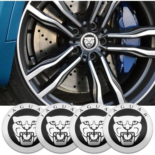 56mm Car Styling Tire Wheel Center Hubcaps Sticker Emblem Badge Cover for Jaguar F-Pace XF XE XJ X-Type S-Type F-Type E-Pace XFL
